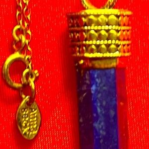 WOW POSHMARK - Authentic Anna Beck Large Lapis & 18K Gold Necklace